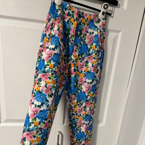 Floral High Rise Pants - Picture 1 of 4